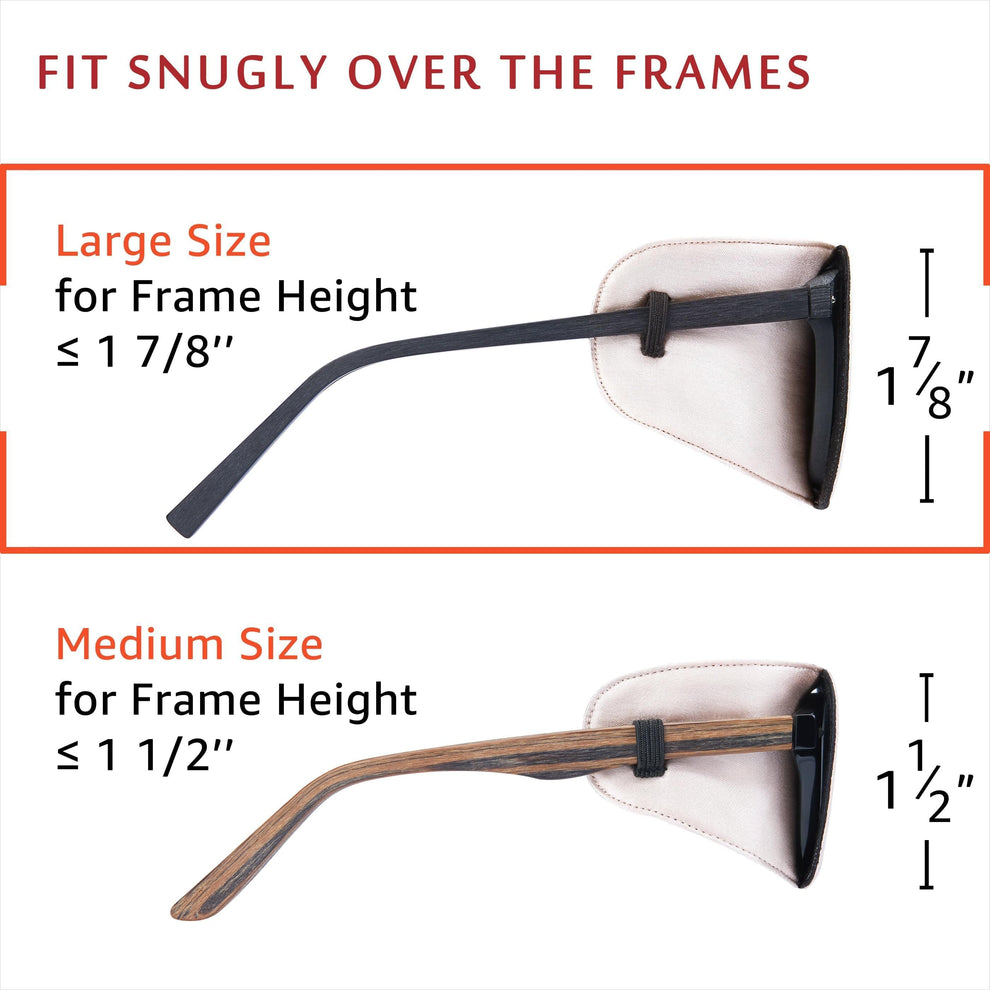 Silk Eye Patch for Glasses (Large, Creamy Beige)
