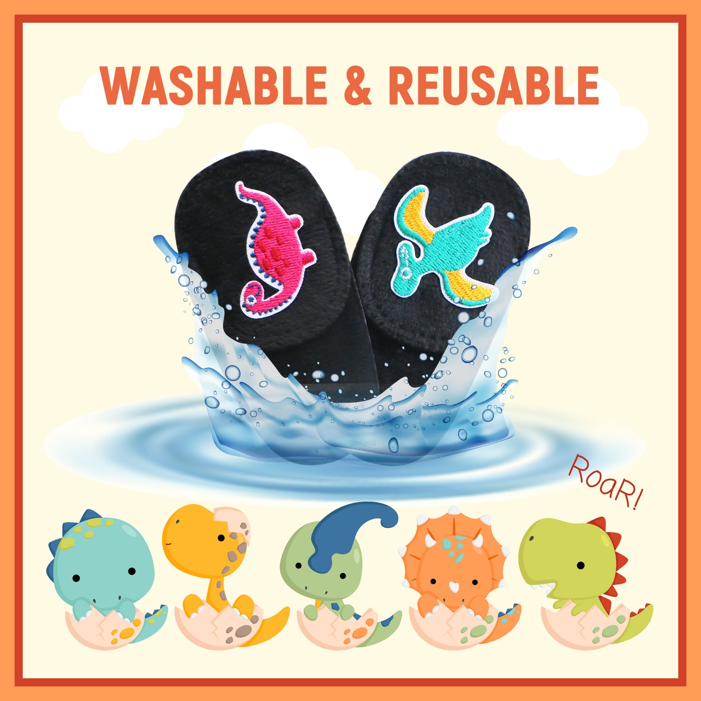 2Pcs Eye Patches for Kids Glasses (Dinosaur - Jungle Green & Wine Red, Right Eye)