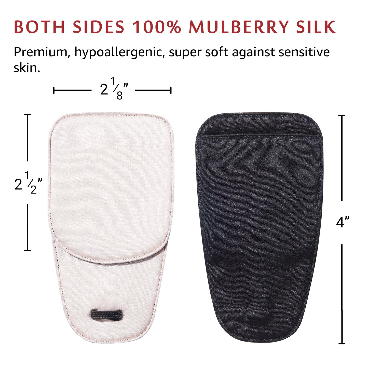 Silk Eye Patch for Glasses (Large, Creamy Beige)