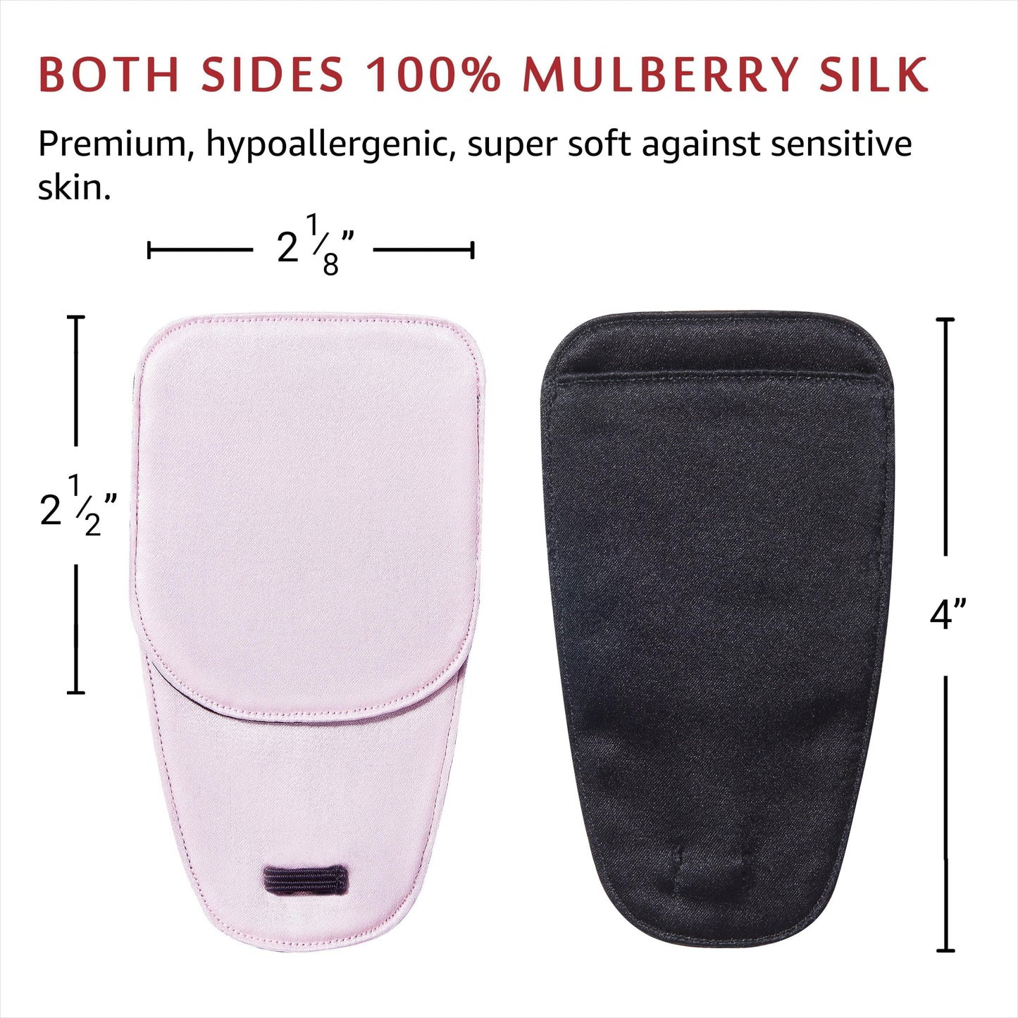 Silk Eye Patch for Glasses (Large, English Rose Pink)