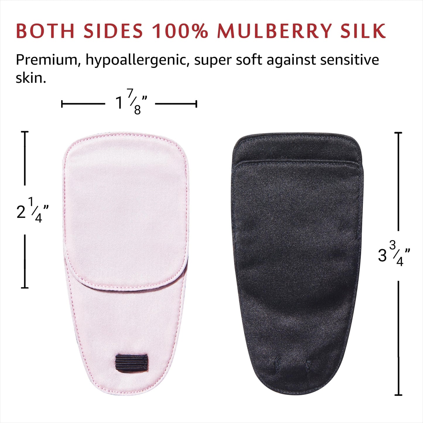 Astropic 2Pcs Silk Eye Patches for Glasses (Medium, English Rose Pink)
