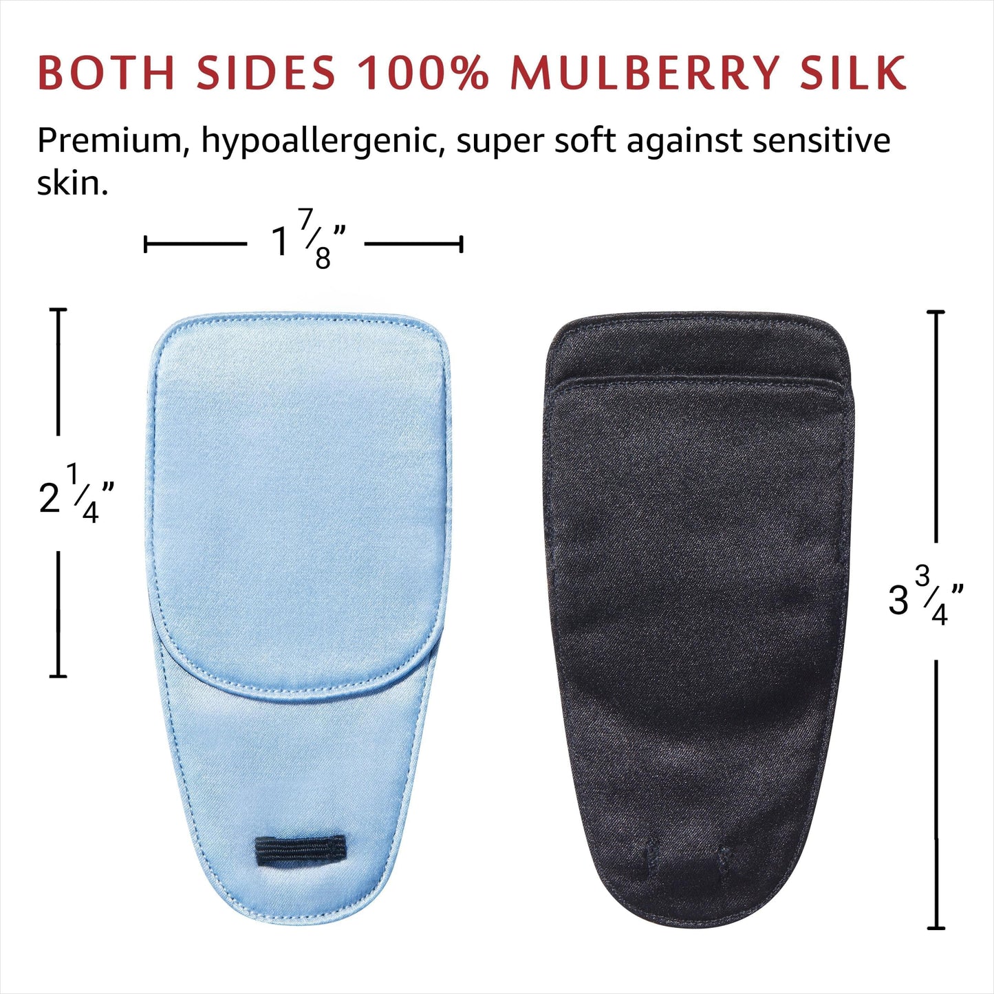 Astropic 2Pcs Silk Eye Patches for Glasses (Medium, Sky Blue)
