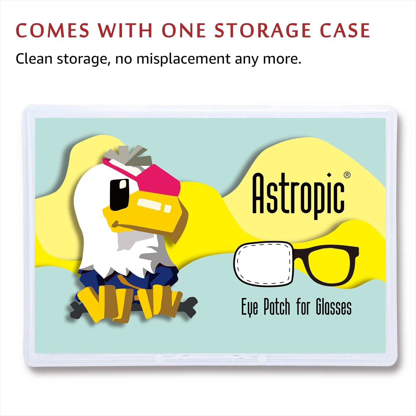 Astropic 2Pcs Silk Eye Patches for Glasses (Large, Creamy Beige)