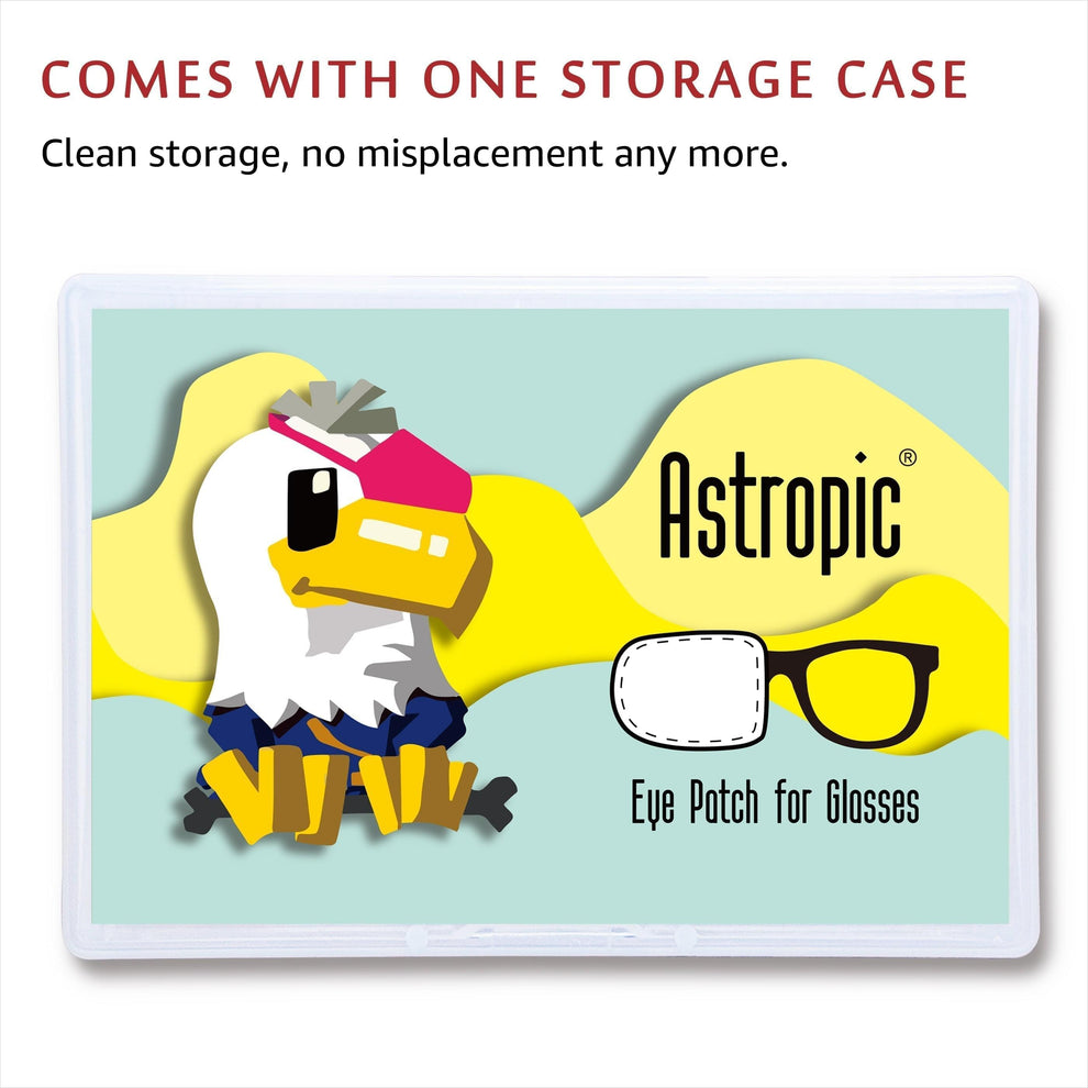 Astropic 2Pcs Silk Eye Patches for Glasses (Large, Creamy Beige)