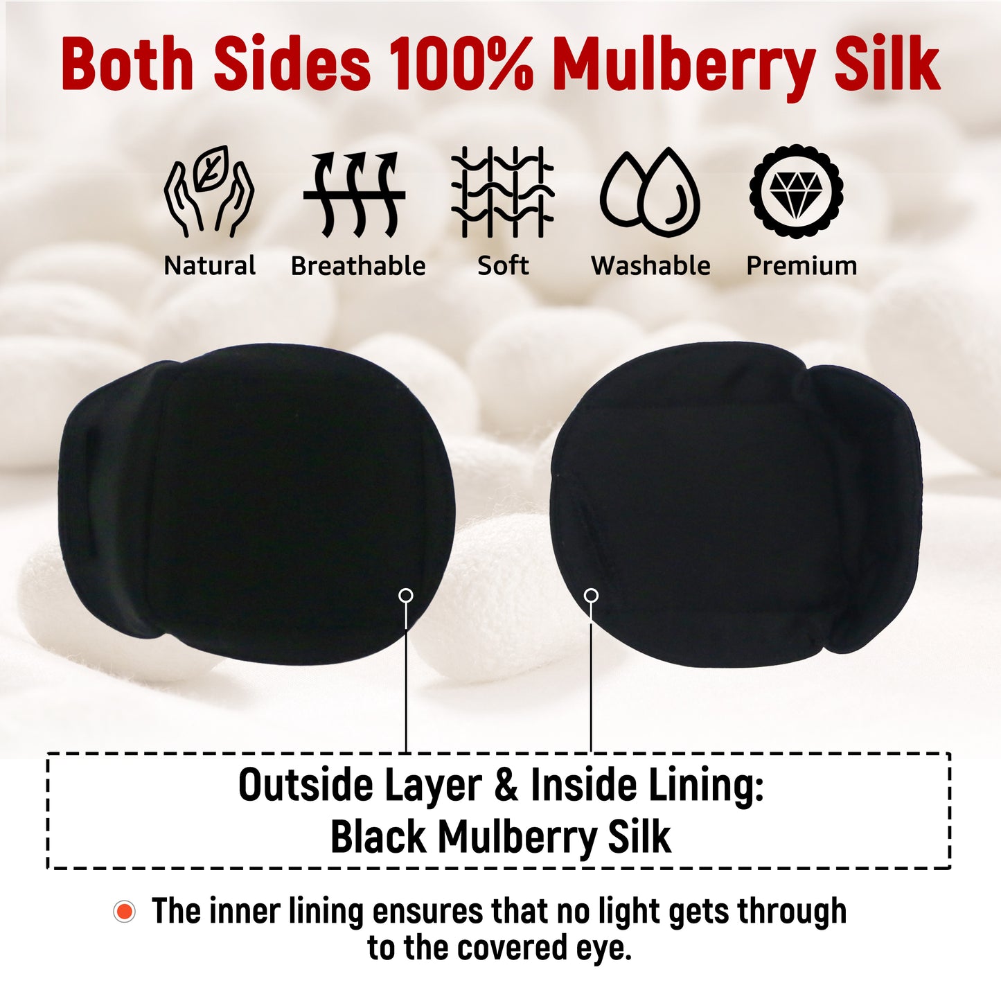 3D Silk Eye Patch for Adults Kids | Medical Eye Patch for Glasses (Balck, Right Eye)