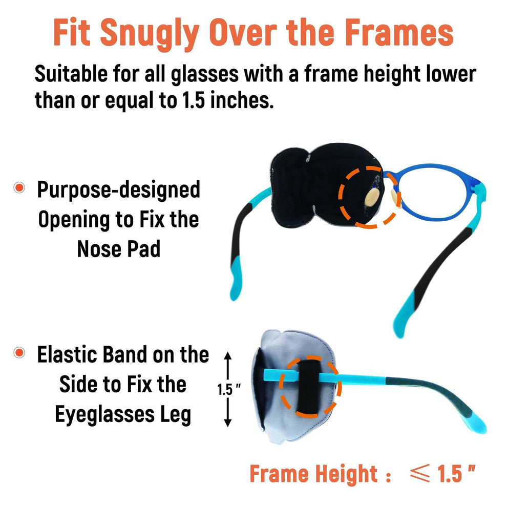 3D Silk Eye Patch for Kids Boys Glasses (Blue Astronaut, Left Eye)