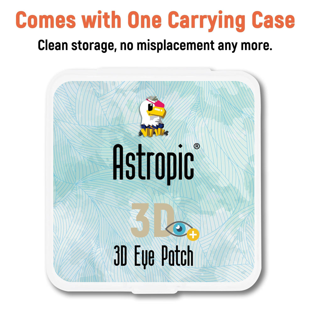3D Silk Eye Patch for Kids Boys Glasses (Blue Astronaut, Left Eye)