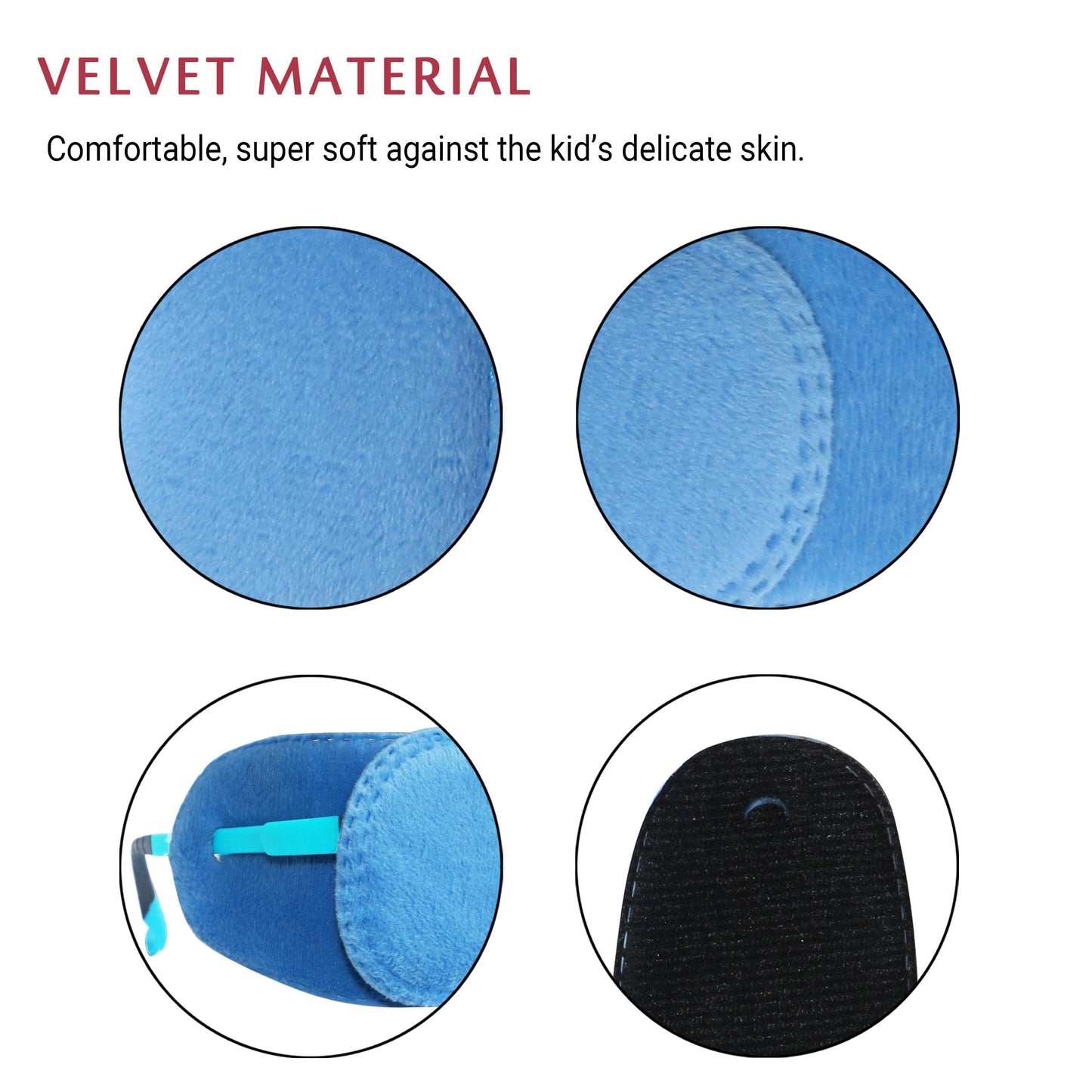 2Pcs Eye Patches for Kids Glasses (Blue)