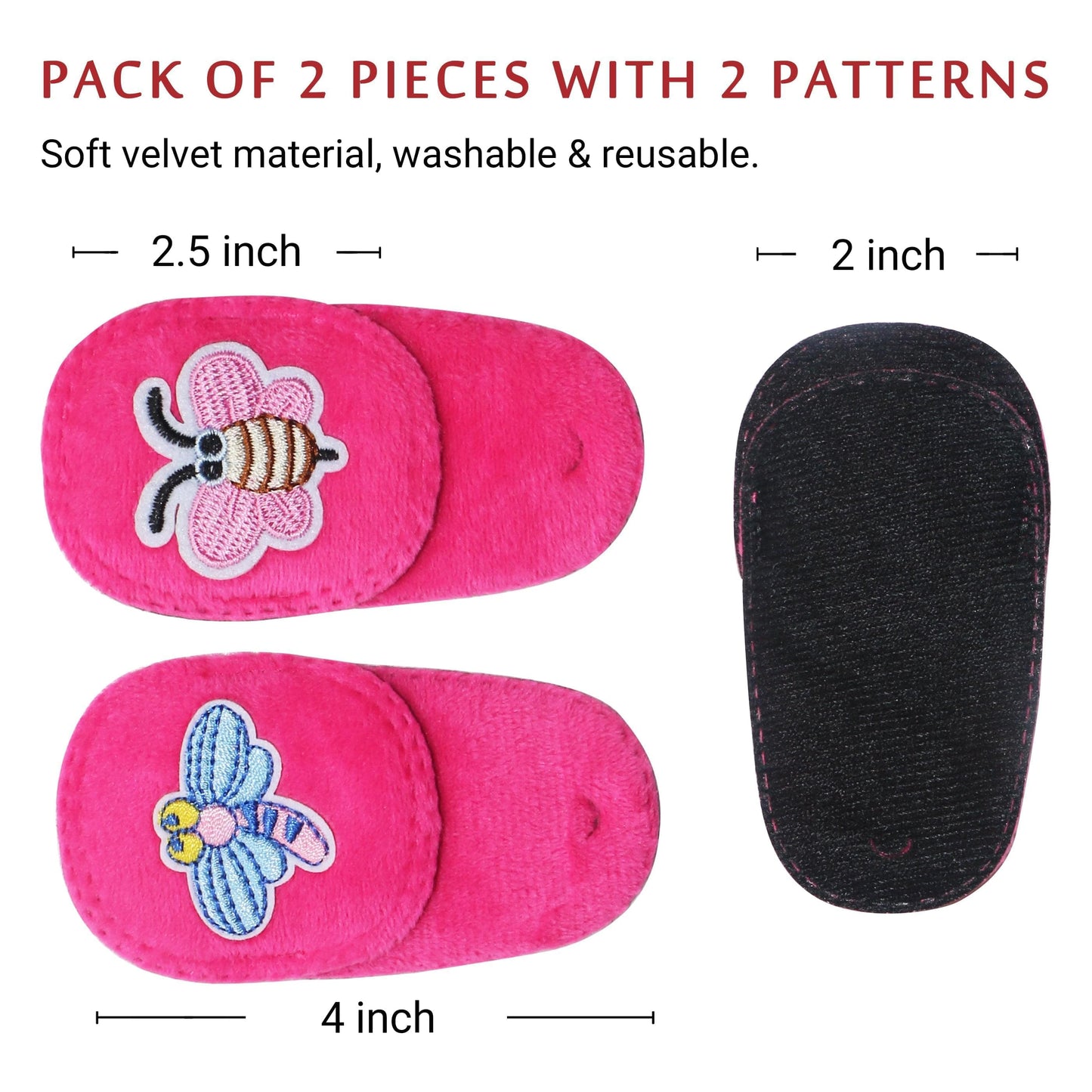 2Pcs Eye Patches for Kids Glasses (Butterfly & Dragonfly)