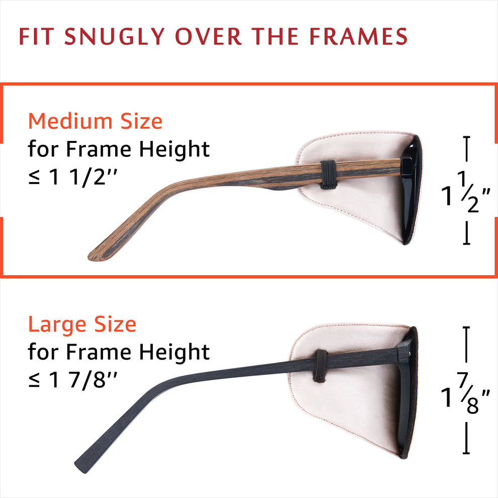 Silk Eye Patch for Glasses (Medium, Creamy Beige)
