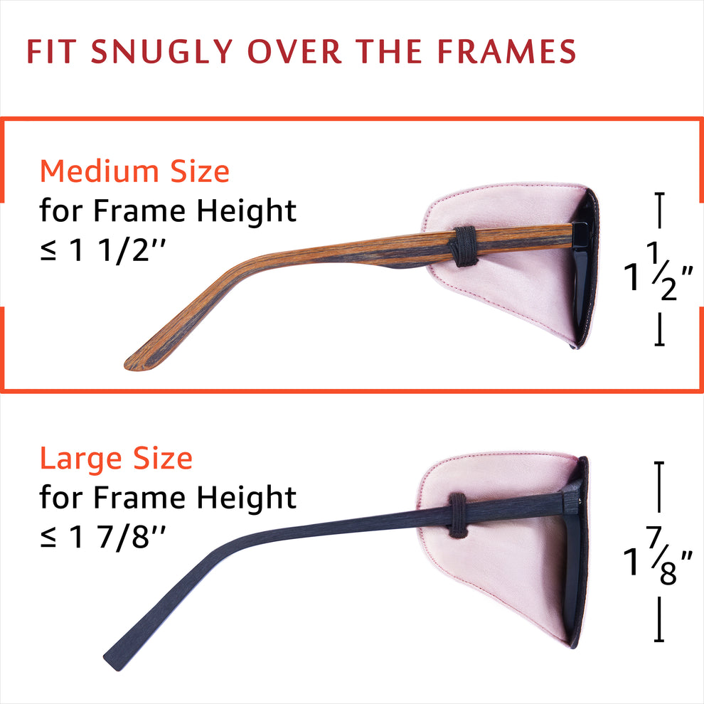 Silk Eye Patch for Glasses (Medium, English Rose Pink)