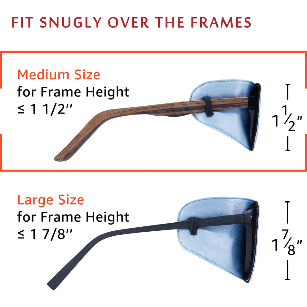 Silk Eye Patch for Glasses (Medium, Sky Blue)