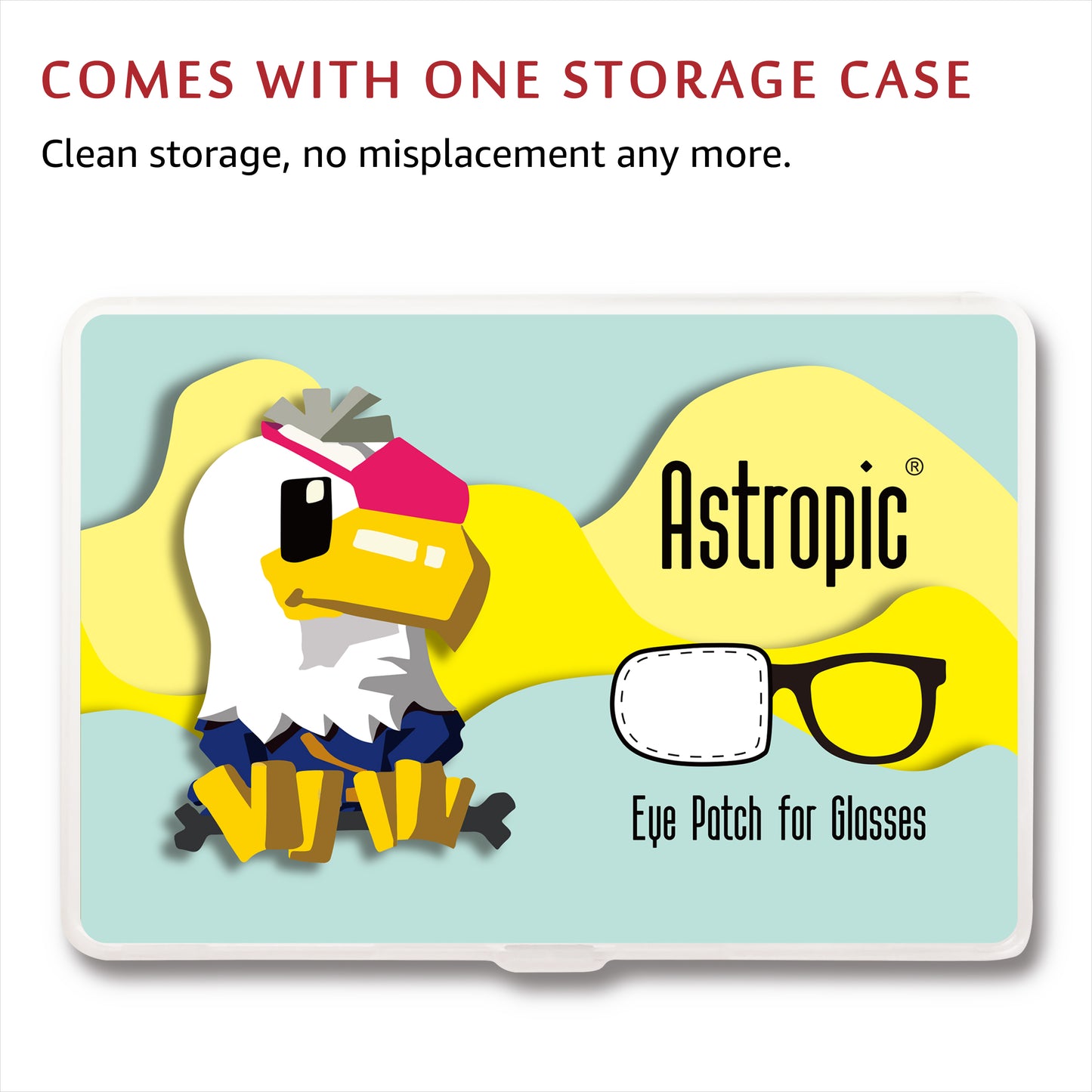 Silk Eye Patch for Glasses (Medium, Bright Violet)