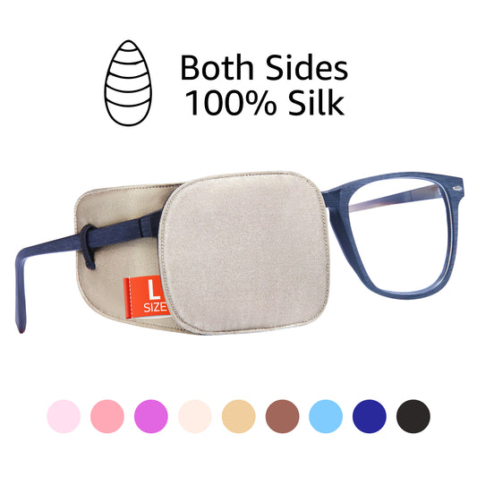 eye patch, large, Astropic eye patch, kids eye patch, adult eye patch, silk eye patch, eye patch for adults, eye patch for glasses, eye patch for lazy eye, amblyopia, double vision, cross eye, khaki