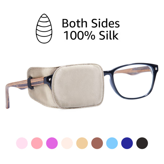 eye patch, Astropic eye patch, silk eye patch, eye patch for adults, eye patch for glasses, eye patch for double vision, cross eye, khaki