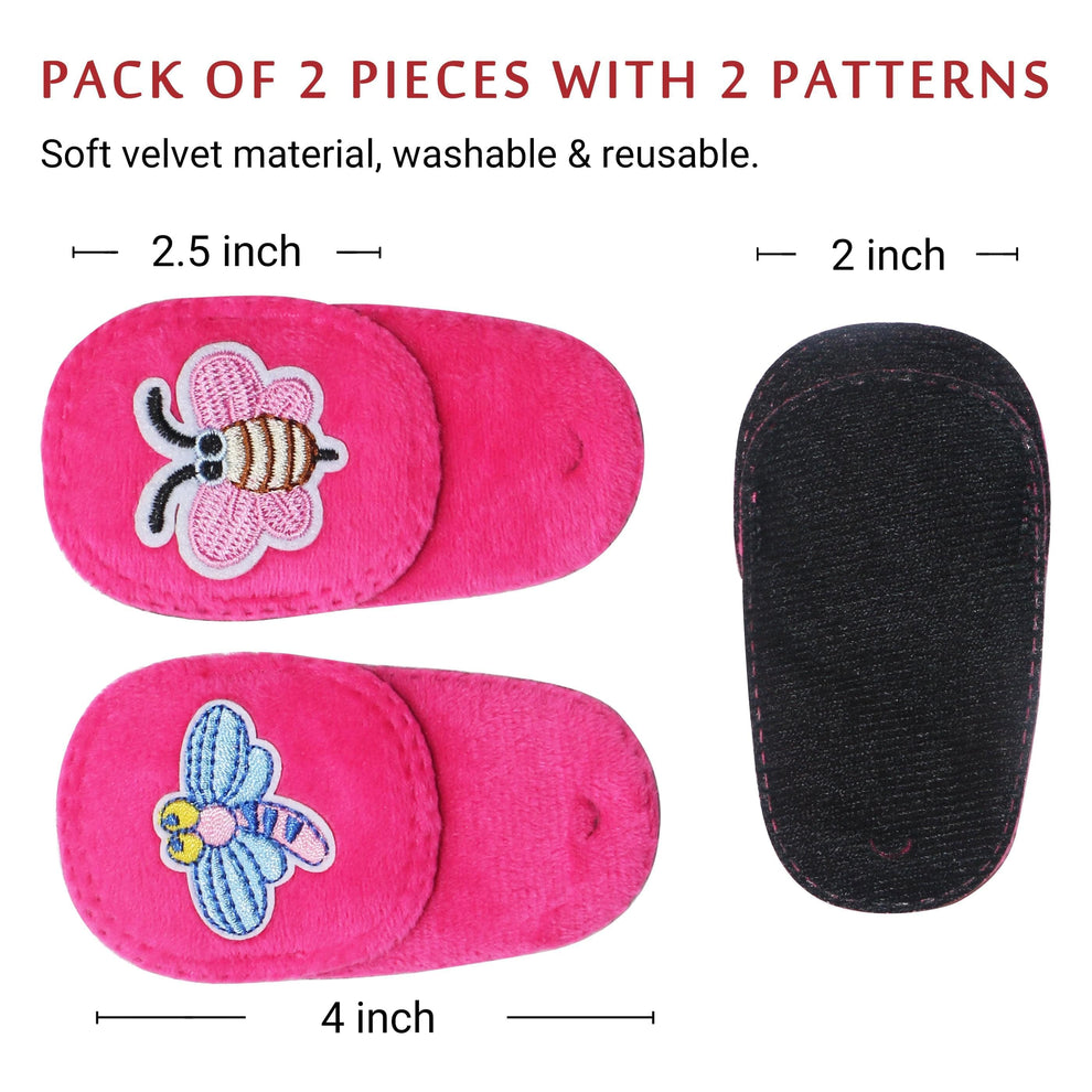 2Pcs Eye Patches for Kids Glasses (Butterfly & Dragonfly) 