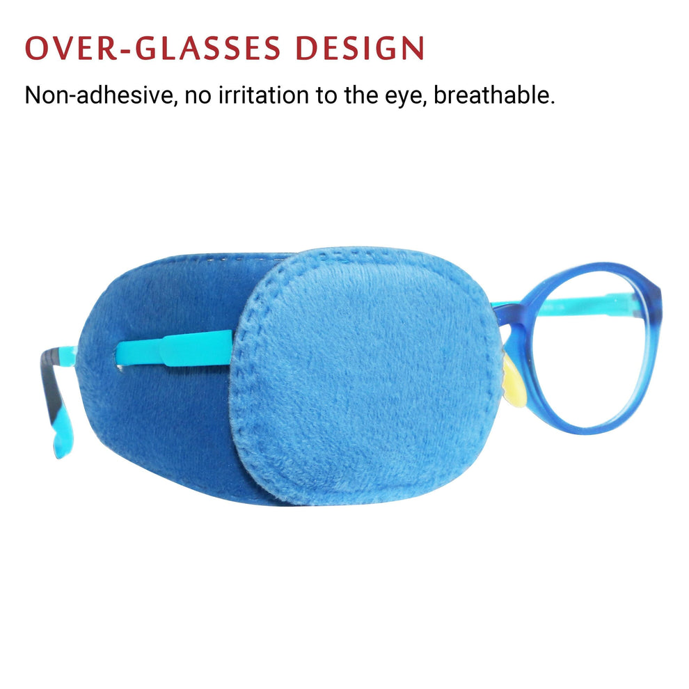 2Pcs Eye Patches for Kids Glasses (Blue) 