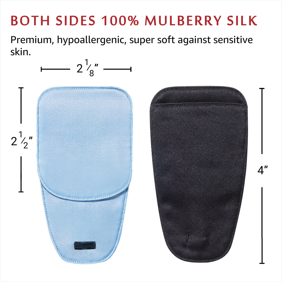 Silk Eye Patch for Glasses (Large, Sky Blue) 