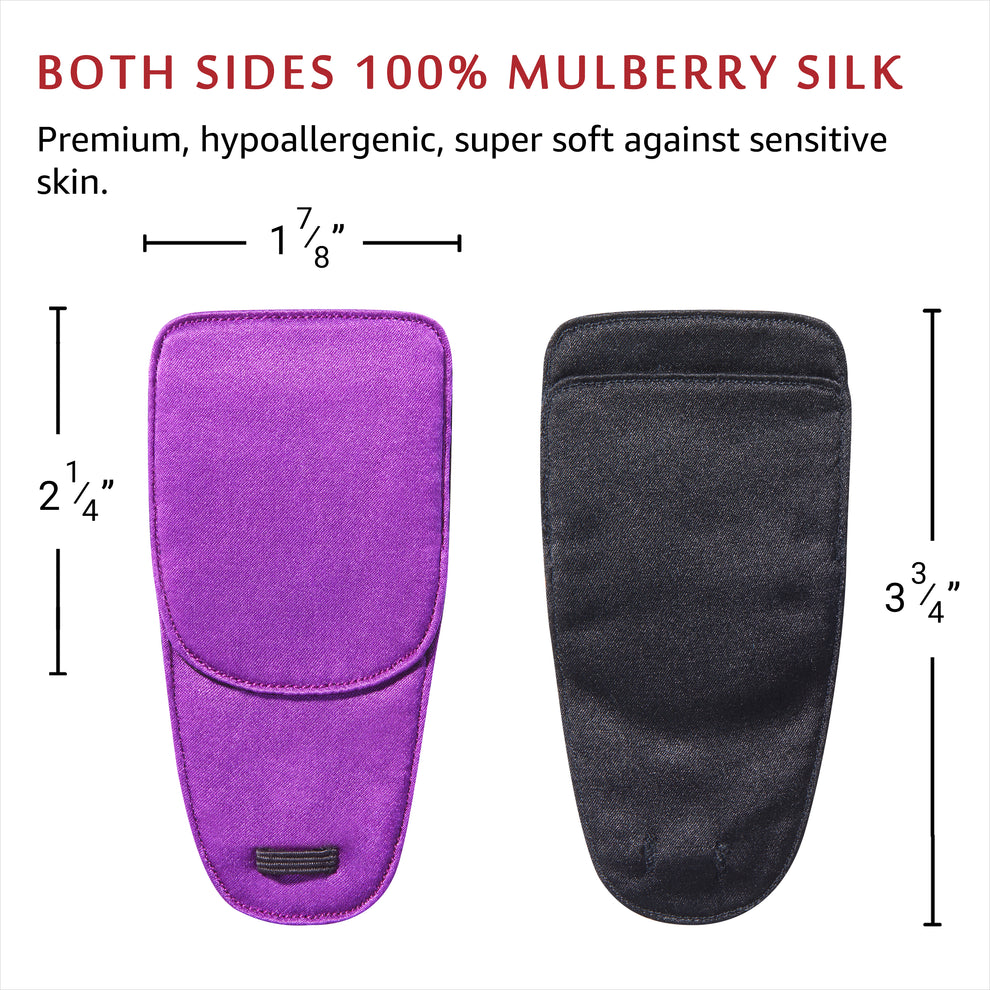 Silk Eye Patch for Glasses (Medium, Bright Violet) 