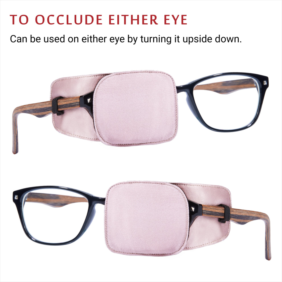 Silk Eye Patch for Glasses (Medium, Dusty Rose) 